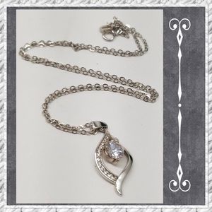 Sterling Silver CZ Pendent Necklace